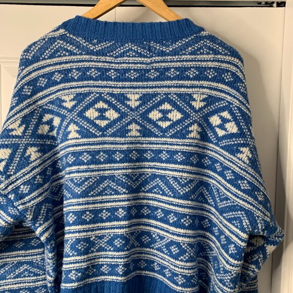 American Eagle Women’s Vintage Blue & White Sweater – XL (Y2K Green Label) - Picture 6 of 13